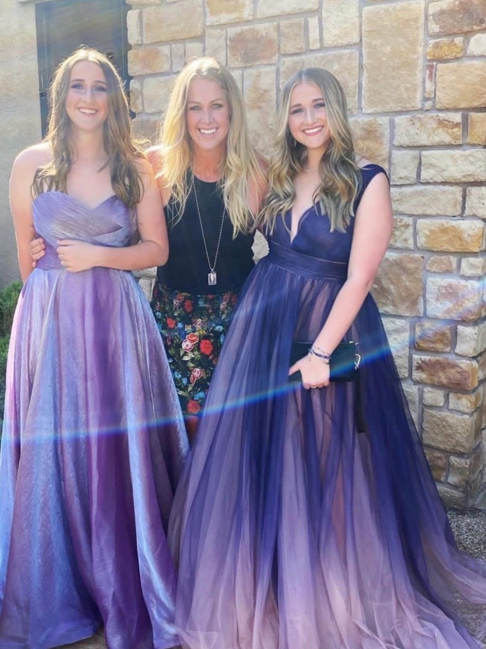 Mac Duggal Lavender and Blush Ombre Tulle Gown. Size 10 , 33” under bust. - Picture 4 of 4